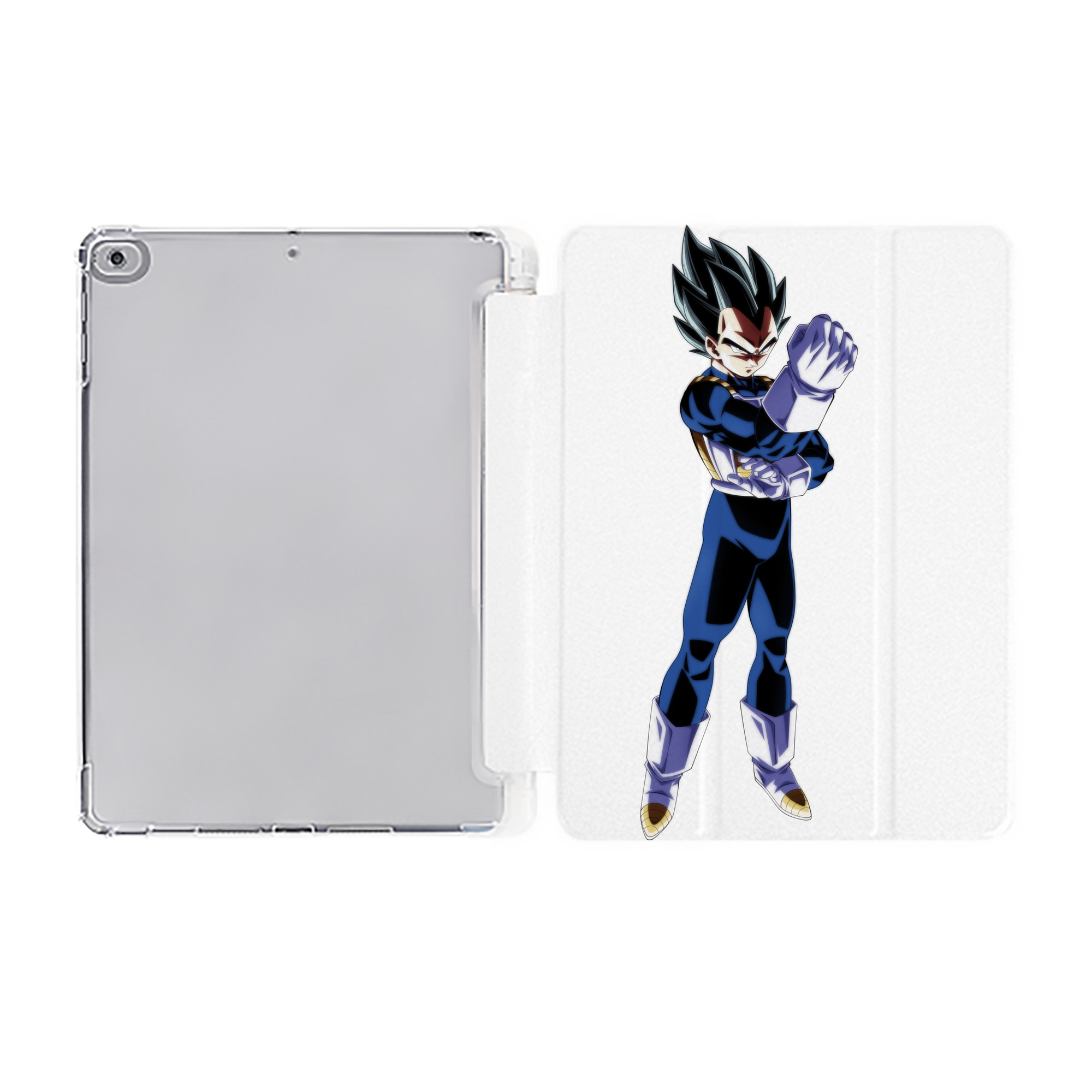 （画像用） ドラゴンボール ベジータ四世（Bejīta Yonsei）DRAGON BALL Vegeta IV IPad ケース ペン収納付き 三つ折りスタンド PUレザー×シリコン 対応機種9.5/10.5/10.9インチ